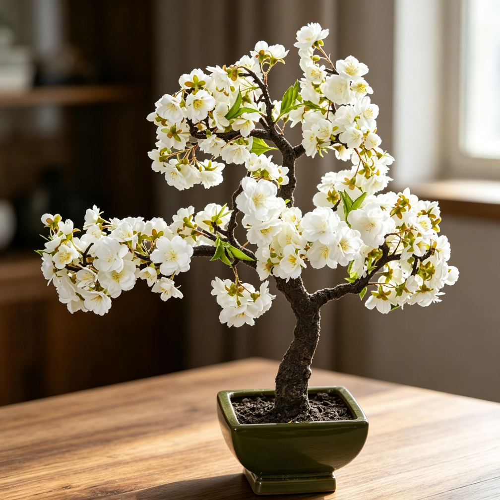20 Inch Artificial Cherry Blossom Bonsai with Pot